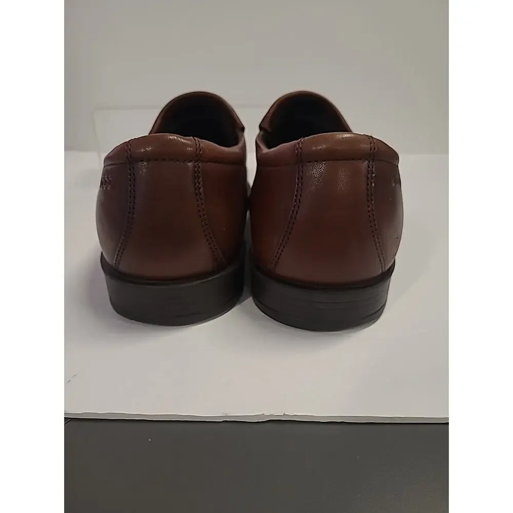 ECCO Slip On Dress Shoes Brown Leather Men's Size 44 EUR (10.5 US)